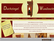 Tablet Screenshot of dachziegel-wandleuchten.de